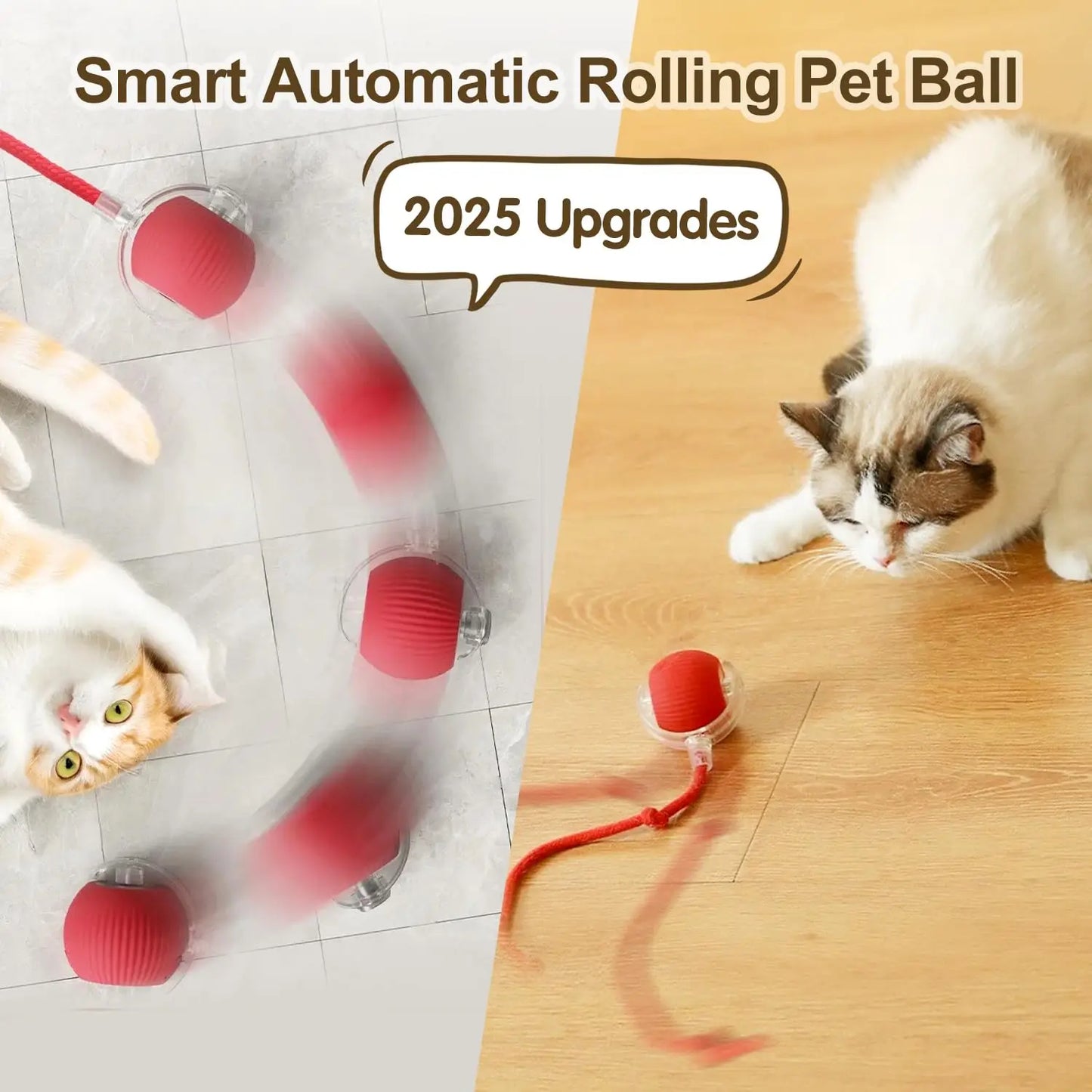 Rechargeable Cat Interactive Ball Toy β Smart Rolling Mouse