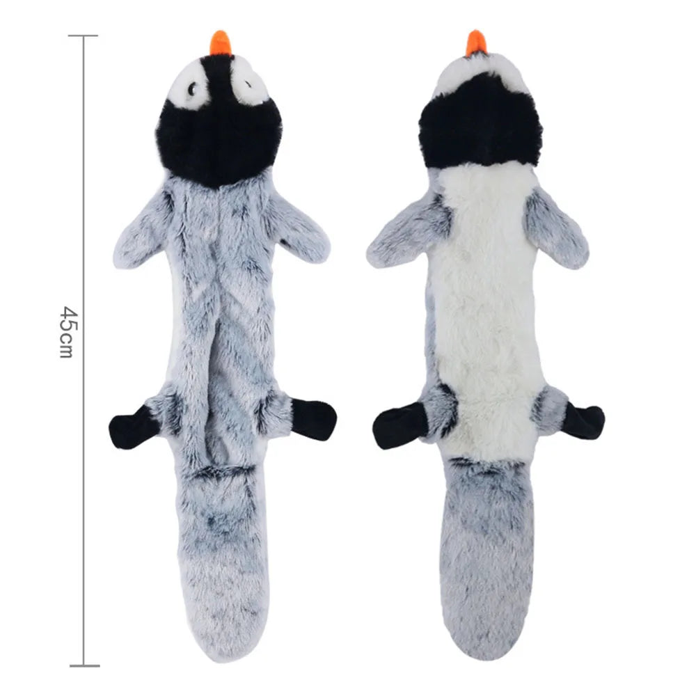 Stuffing-Free Squeaky Dog Toy – Durable Plush Crinkle Chew