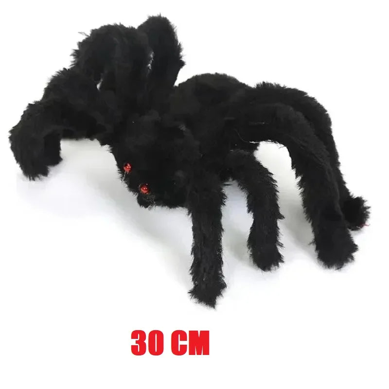 Giant Halloween Plush Spider Decoration (30–200cm)