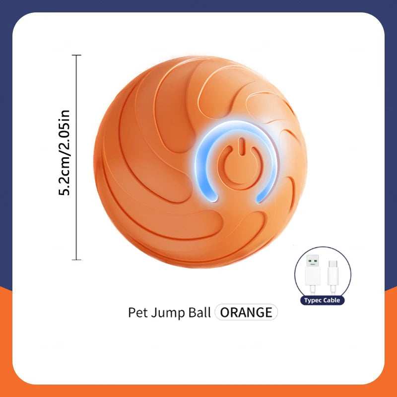 Smart Interactive Pet Toy Ball – USB Rechargeable & Bouncing