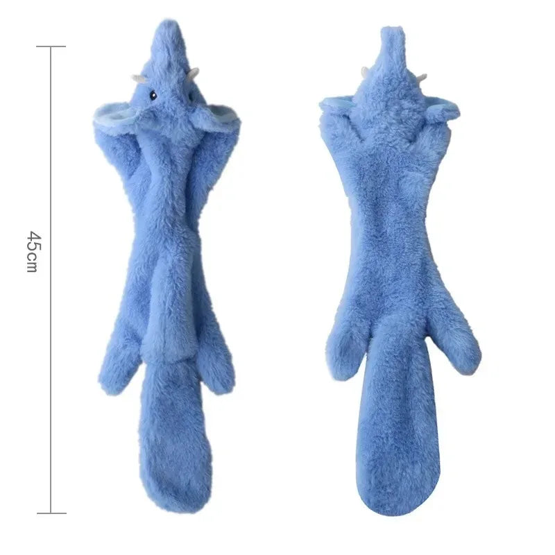 Stuffing-Free Squeaky Dog Toy – Durable Plush Crinkle Chew