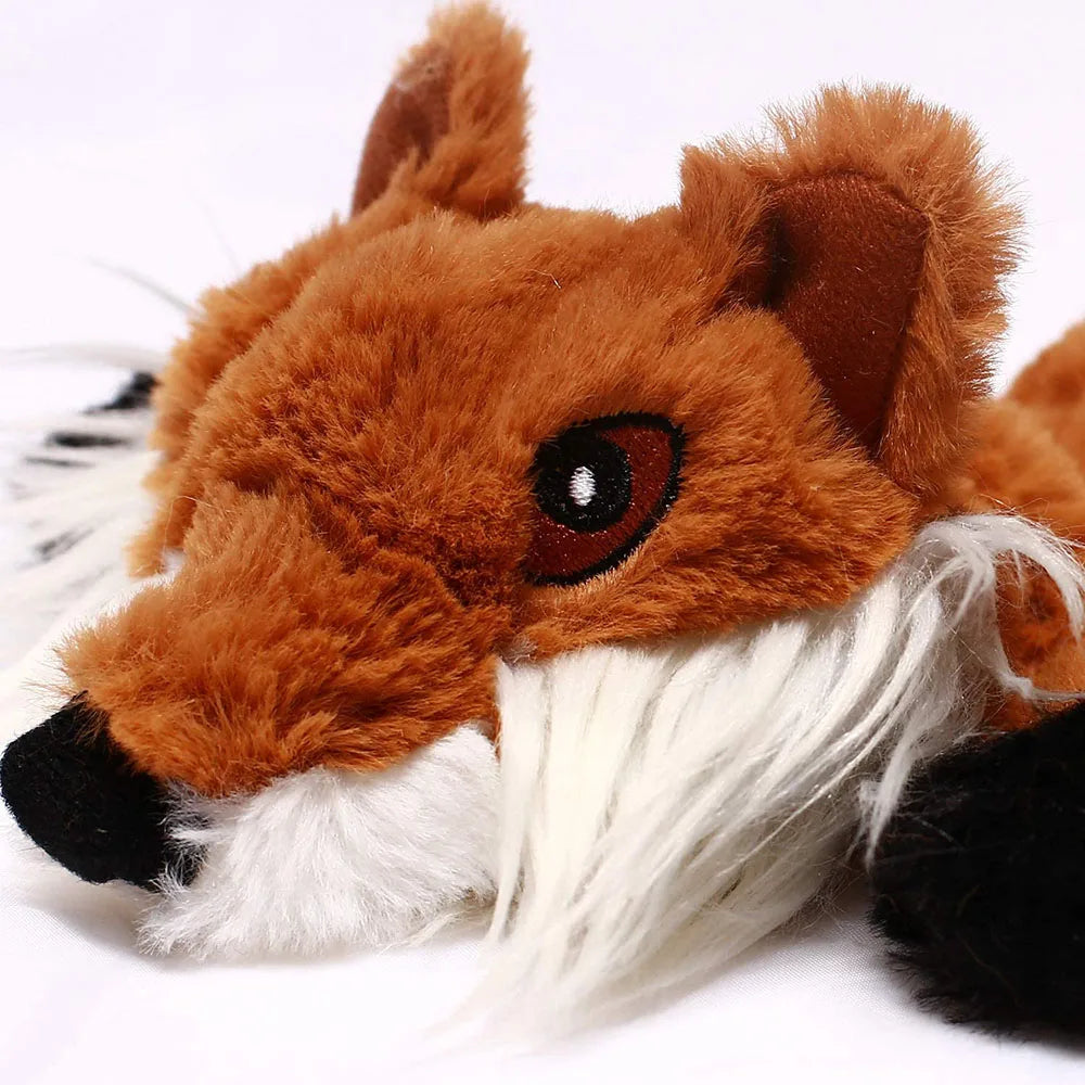 Stuffing-Free Squeaky Dog Toy – Durable Plush Crinkle Chew