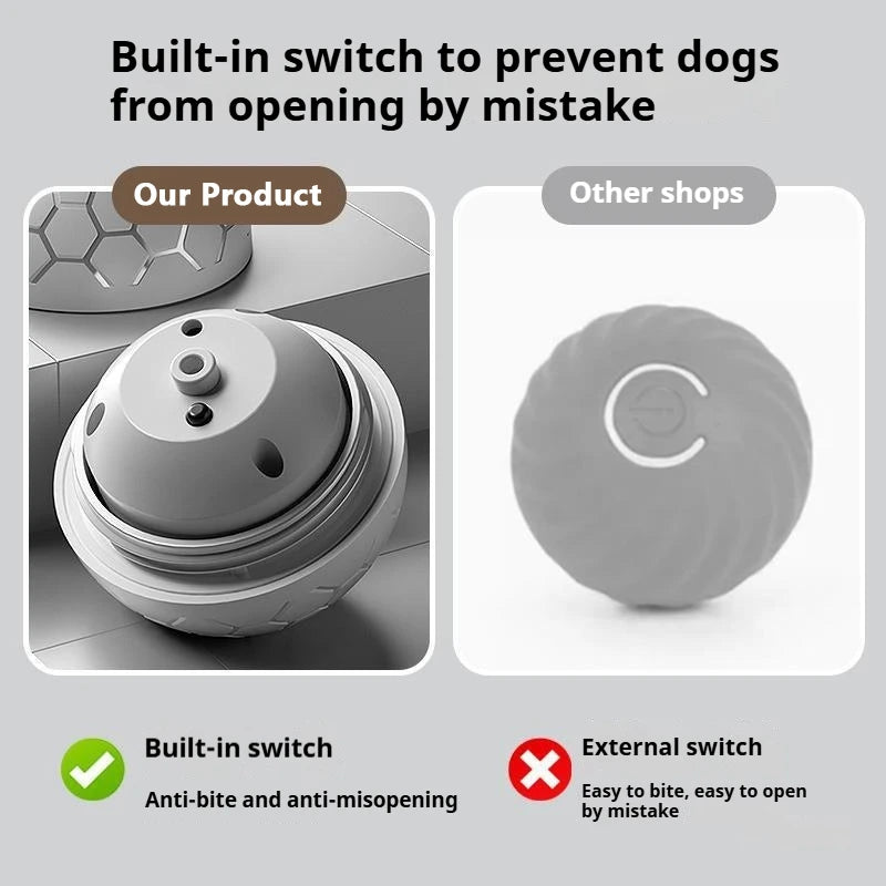 Smart Interactive Pet Toy Ball – USB Rechargeable with Lights