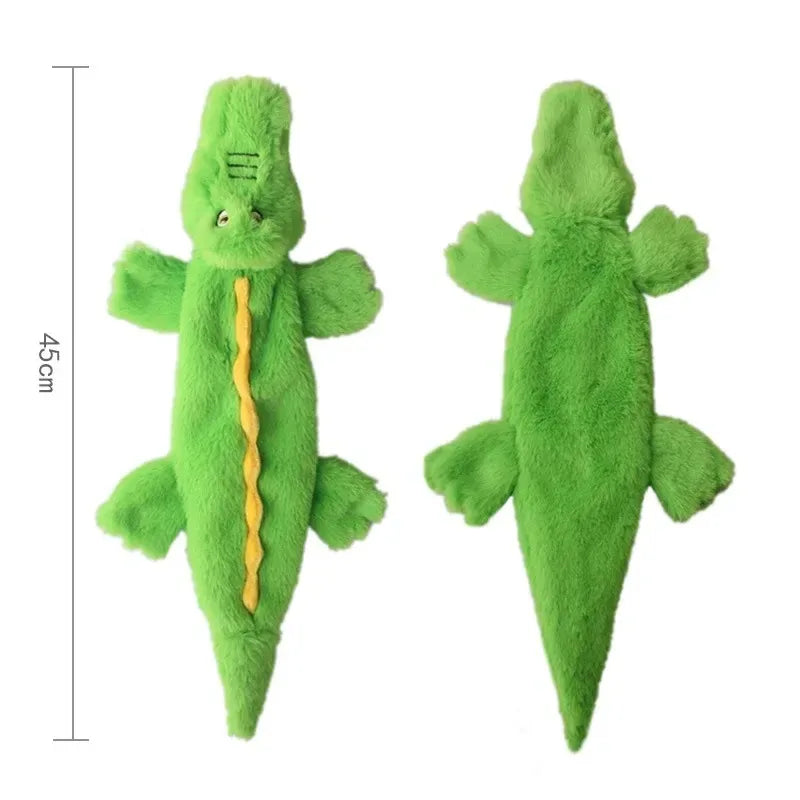 Stuffing-Free Squeaky Dog Toy – Durable Plush Crinkle Chew