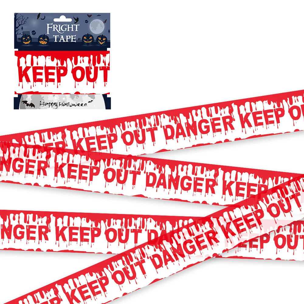 Halloween Skull Warning Tape Prop