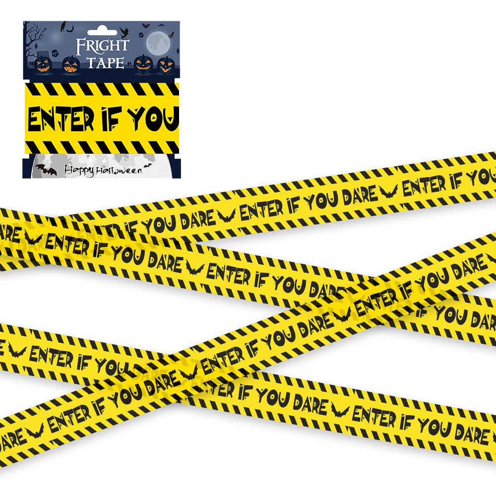 Halloween Skull Warning Tape Prop