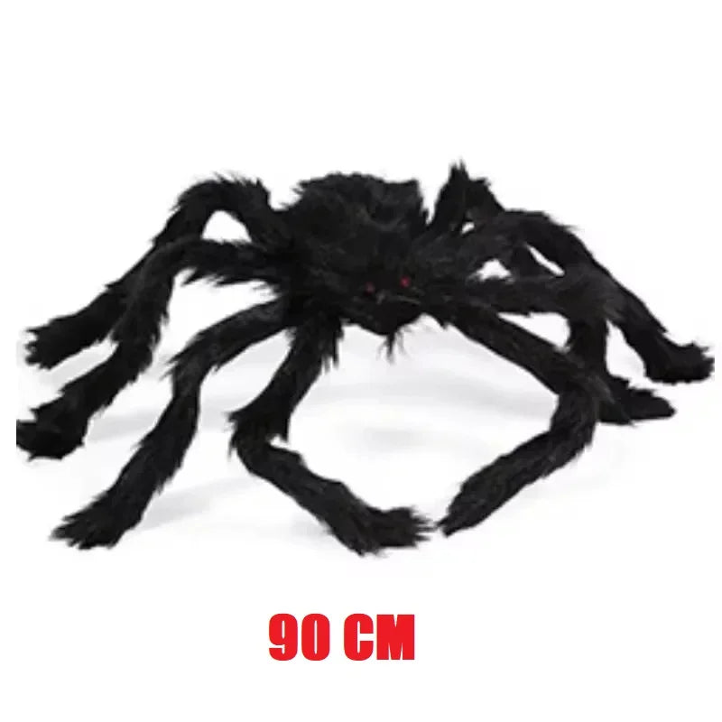 Giant Halloween Plush Spider Decoration (30–200cm)