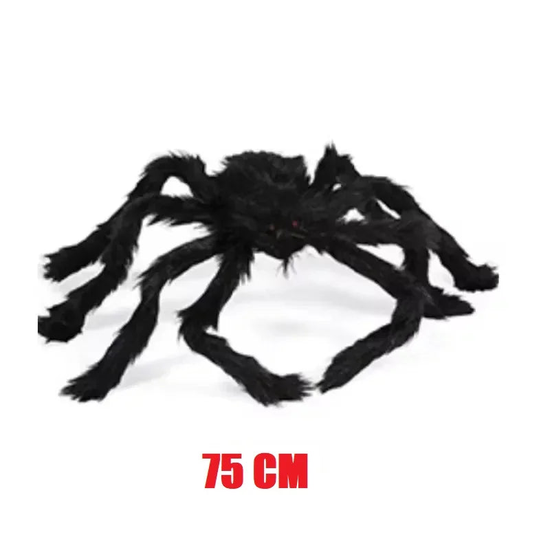 Giant Halloween Plush Spider Decoration (30–200cm)