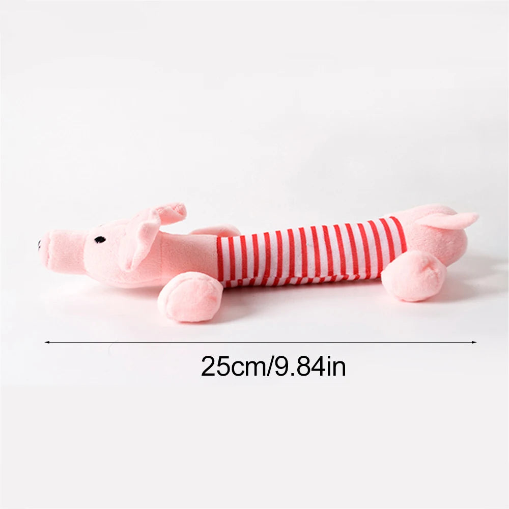 Stuffing-Free Squeaky Dog Toy – Durable Plush Crinkle Chew