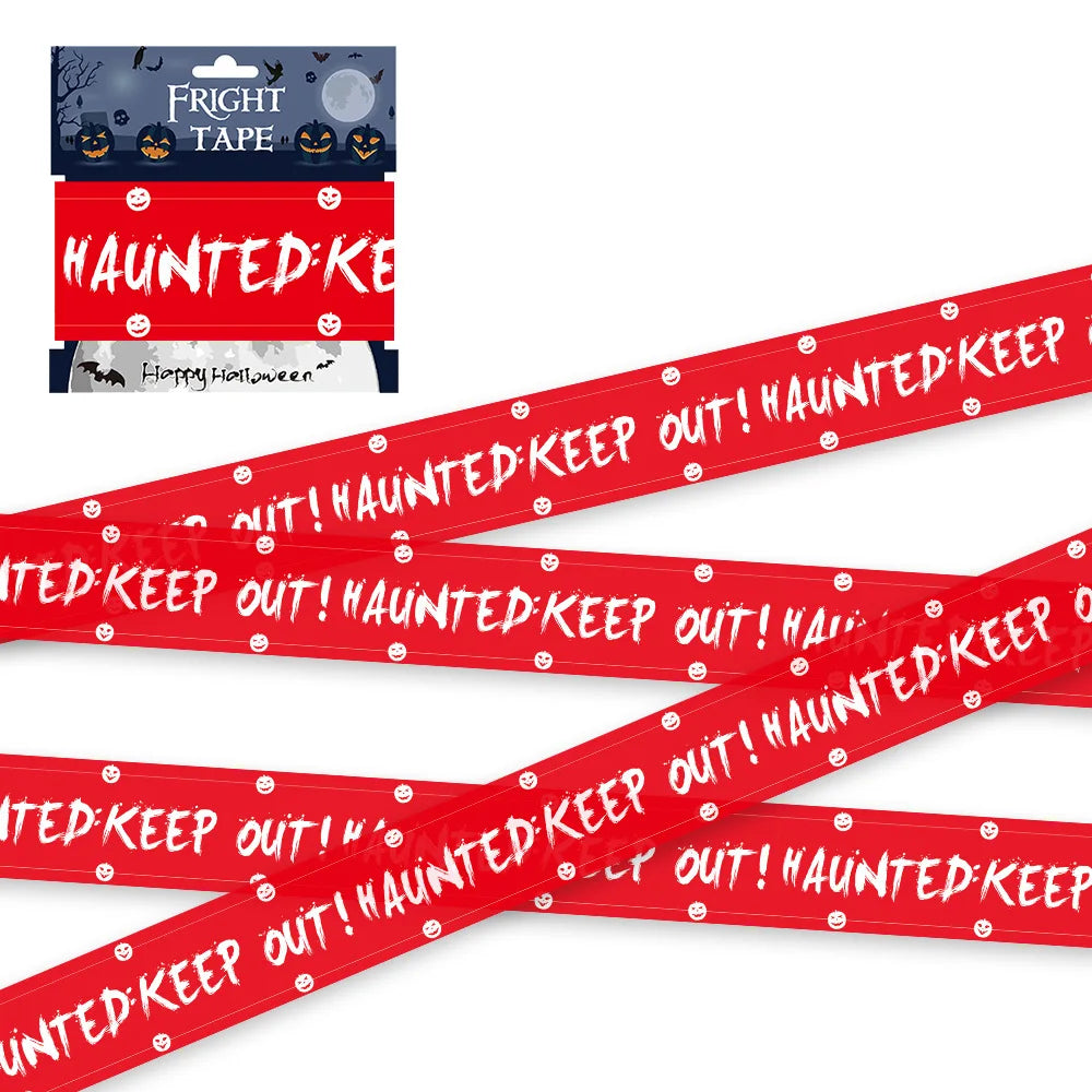 Halloween Skull Warning Tape Prop