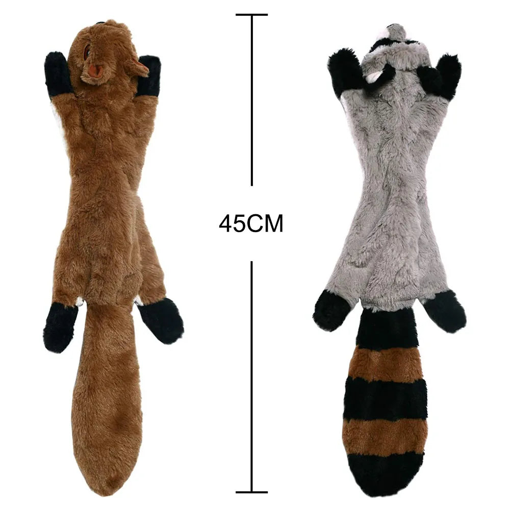 Stuffing-Free Squeaky Dog Toy – Durable Plush Crinkle Chew