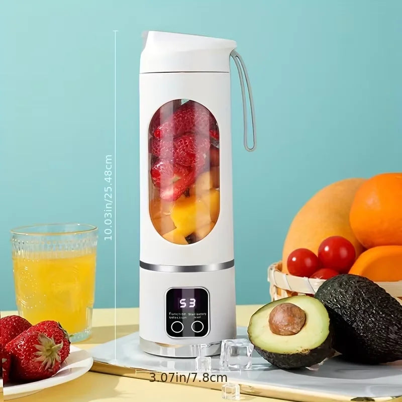 Portable Blender Juicer Cup – 450ml, 10 Blades