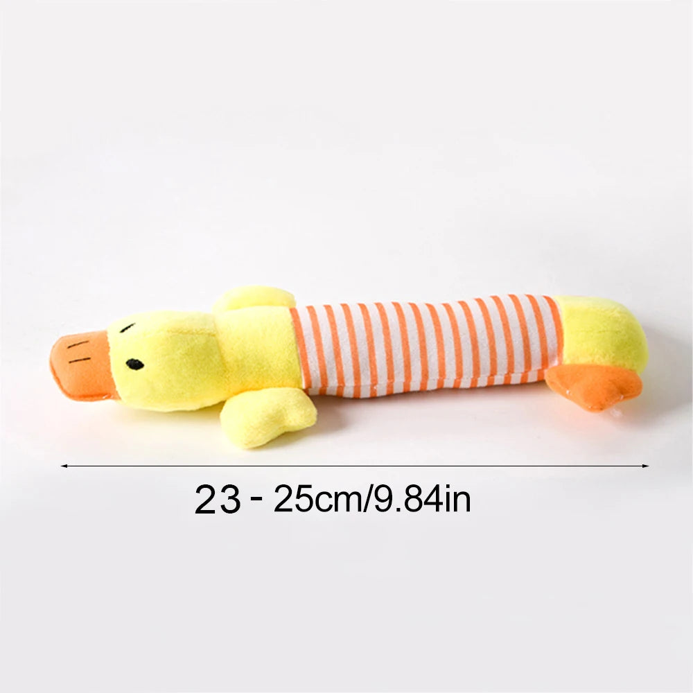 Stuffing-Free Squeaky Dog Toy – Durable Plush Crinkle Chew