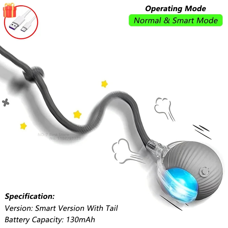 Rechargeable Cat Interactive Ball Toy β Smart Rolling Mouse