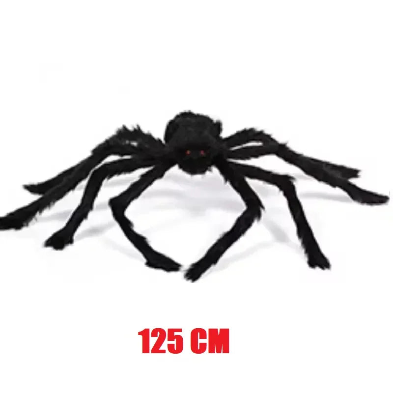 Giant Halloween Plush Spider Decoration (30–200cm)