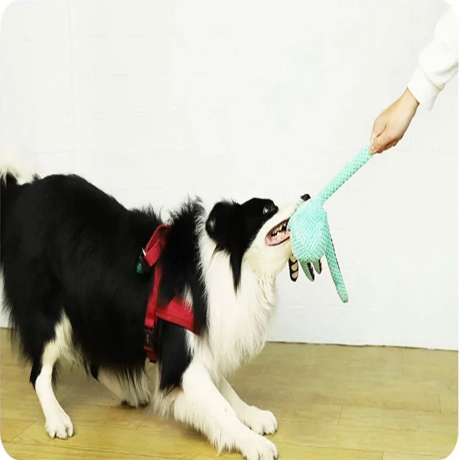 Plush Octopus Dog Toy – Interactive Squeaky Chew