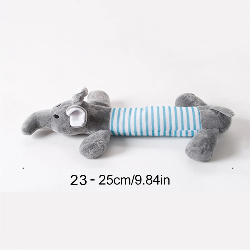 Stuffing-Free Squeaky Dog Toy – Durable Plush Crinkle Chew