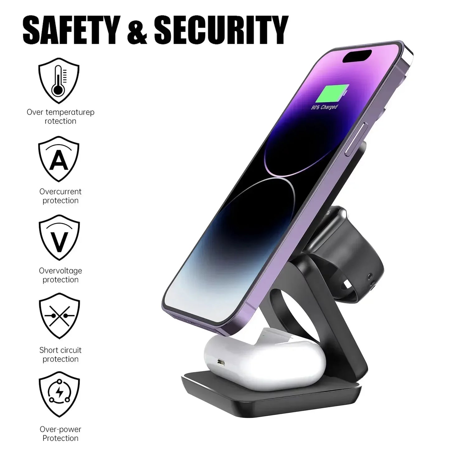 3-in-1 Magnetic Wireless Charger Stand