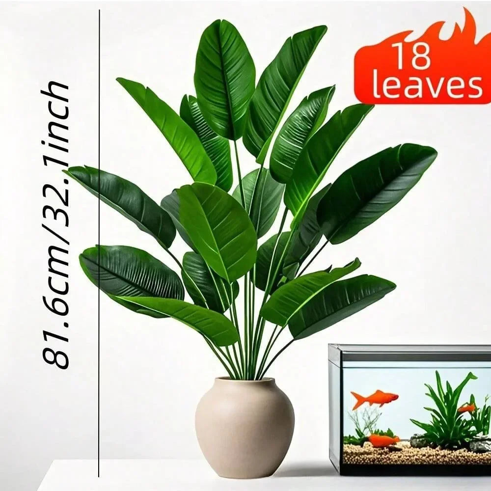 18-Leaf Artificial Palm Tree – Real Touch Banana Plant