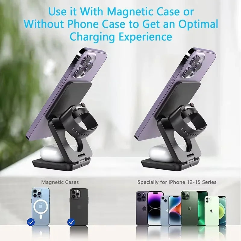 3-in-1 Magnetic Wireless Charger Stand