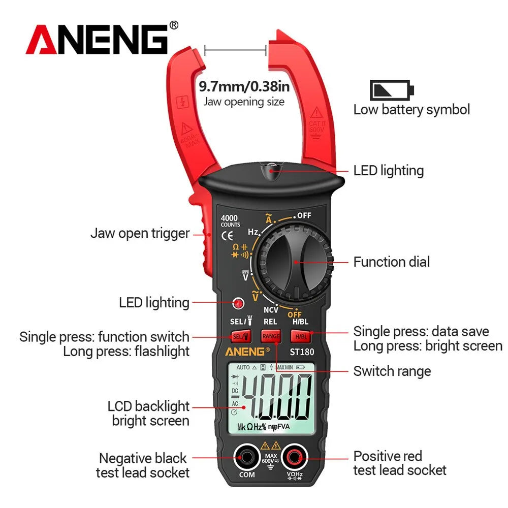 ANENG ST180 AC/DC Clamp Meter