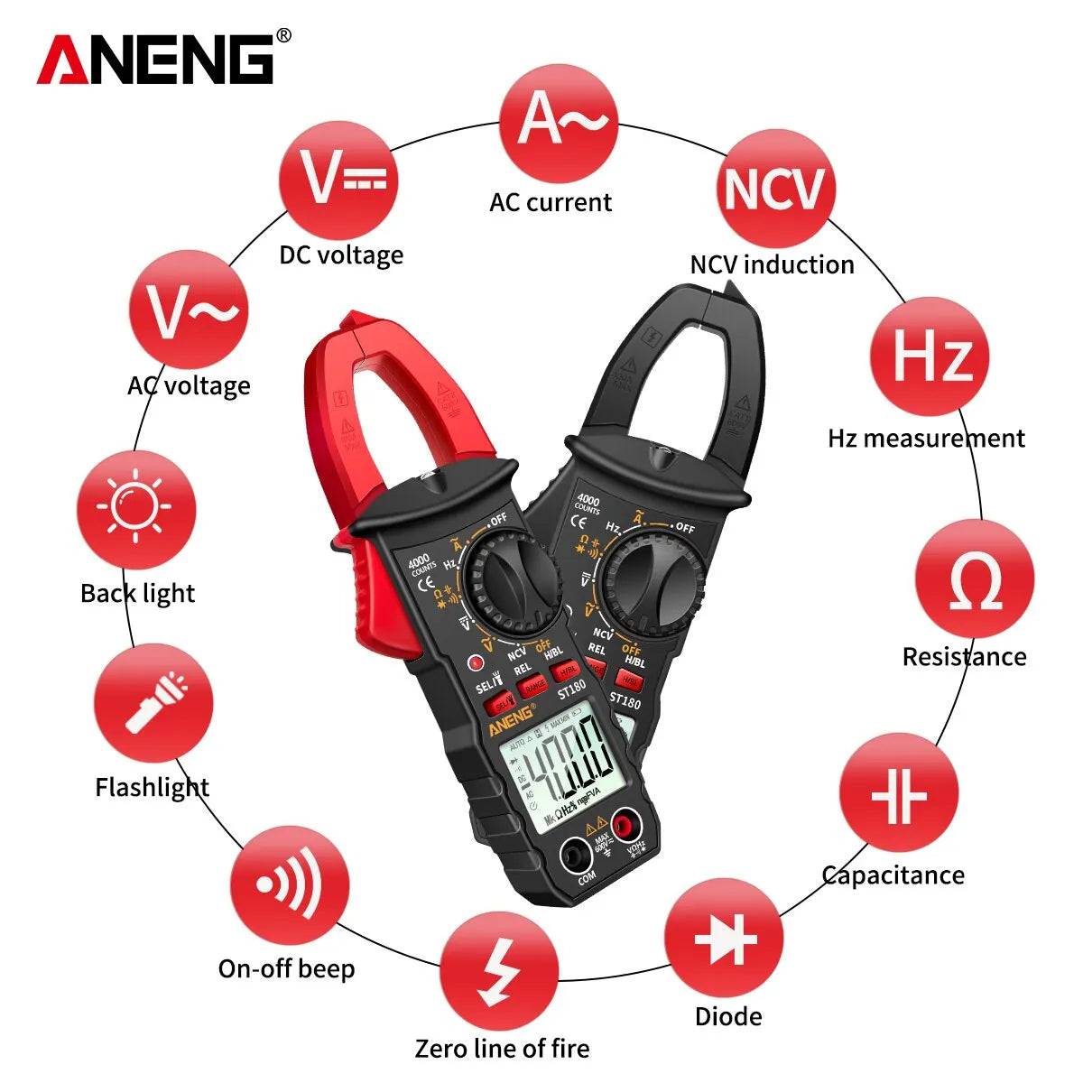 ANENG ST180 AC/DC Clamp Meter