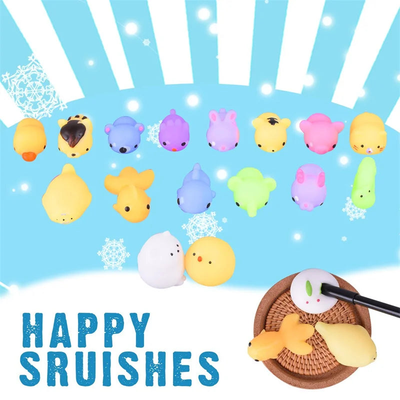 50PCS Mochi Squishy Toys – Stress Relief Party Favors