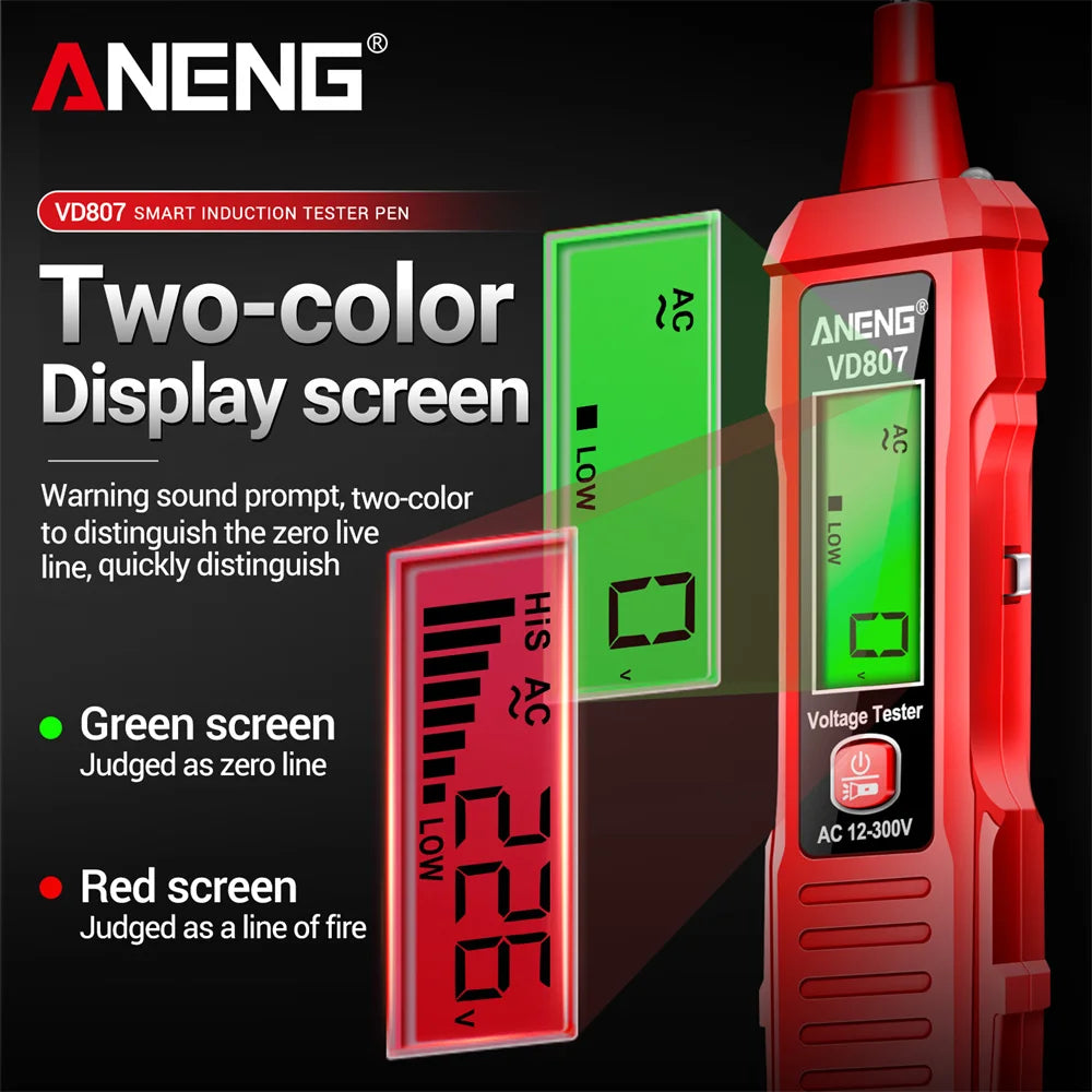 ANENG VD807 Non-Contact Voltage Test Pen (12–300V)