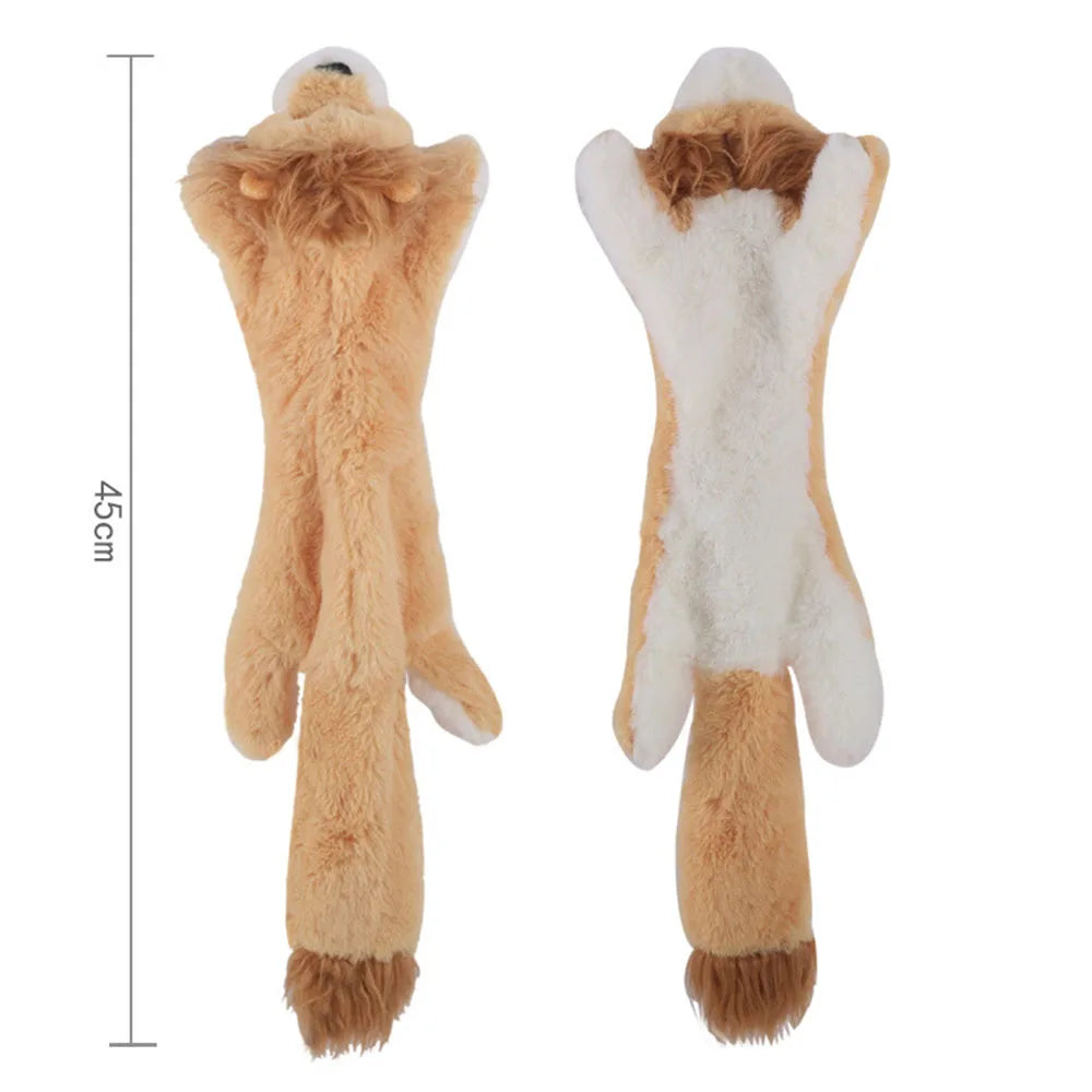 Stuffing-Free Squeaky Dog Toy – Durable Plush Crinkle Chew