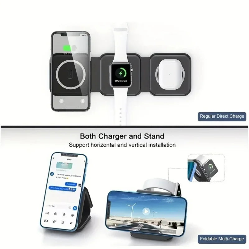 3-in-1 Magnetic Wireless Charger Stand