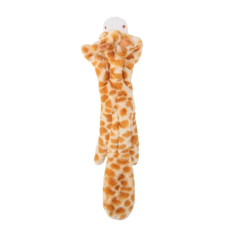 Stuffing-Free Squeaky Dog Toy – Durable Plush Crinkle Chew