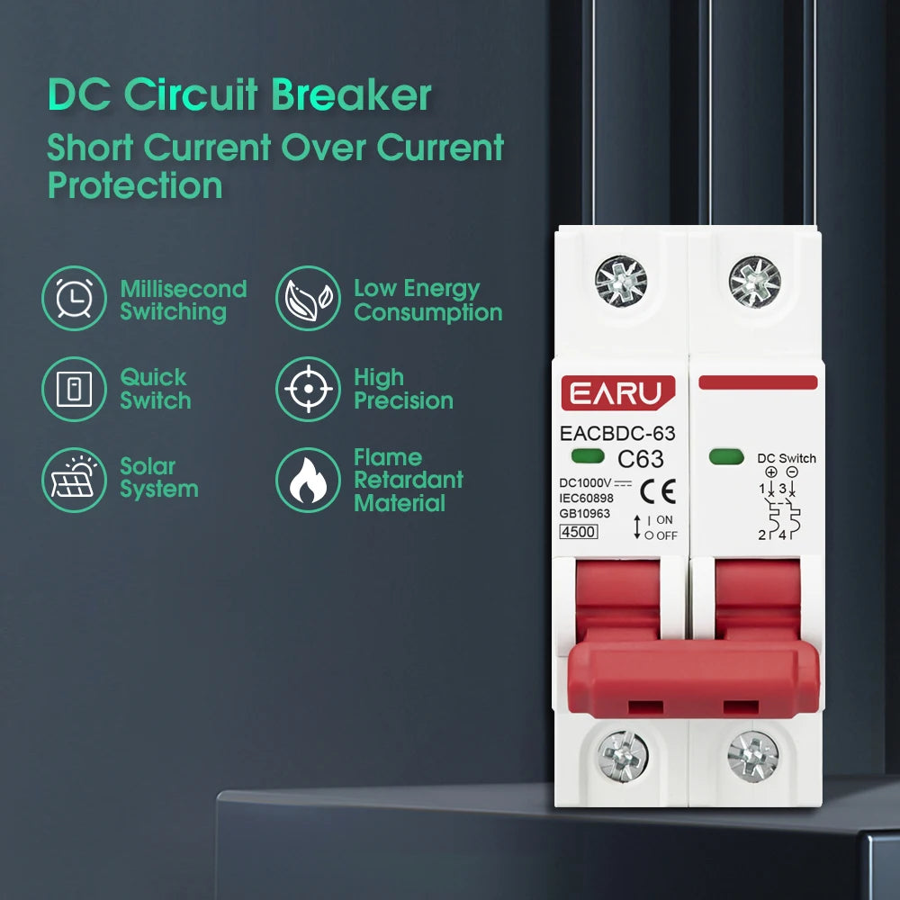 DC 1000V Mini Breaker for Solar Systems
