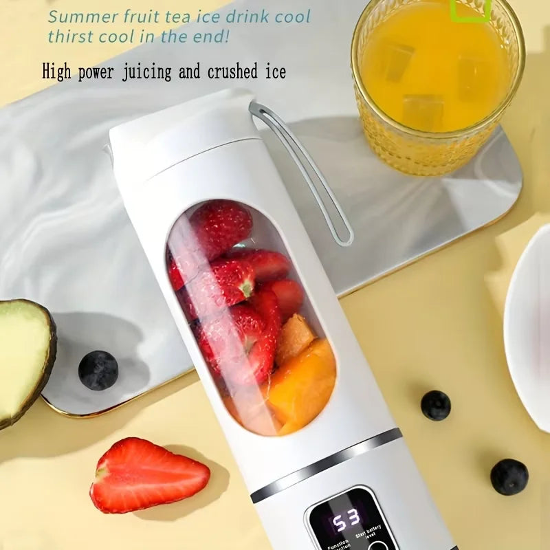Portable Blender Juicer Cup – 450ml, 10 Blades