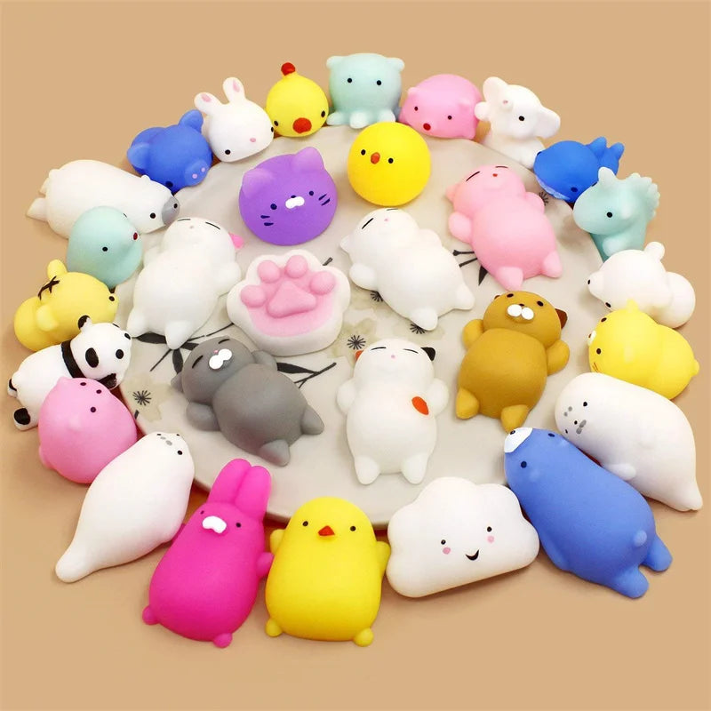 50PCS Mochi Squishy Toys – Stress Relief Party Favors