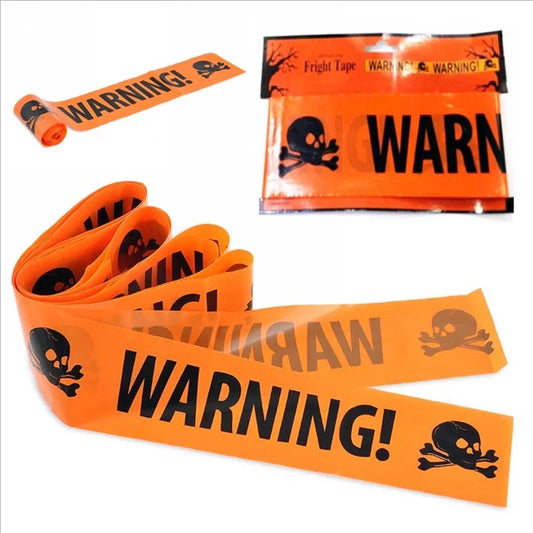 Halloween Skull Warning Tape Prop