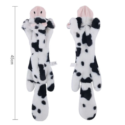 Stuffing-Free Squeaky Dog Toy – Durable Plush Crinkle Chew
