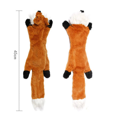 Stuffing-Free Squeaky Dog Toy – Durable Plush Crinkle Chew