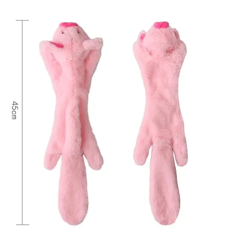 Stuffing-Free Squeaky Dog Toy – Durable Plush Crinkle Chew