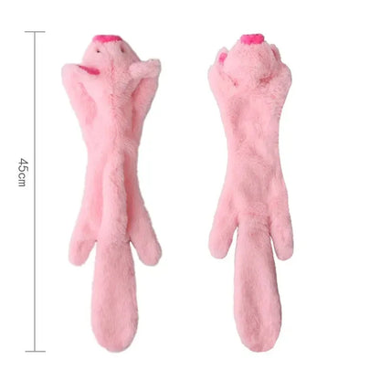 Stuffing-Free Squeaky Dog Toy – Durable Plush Crinkle Chew