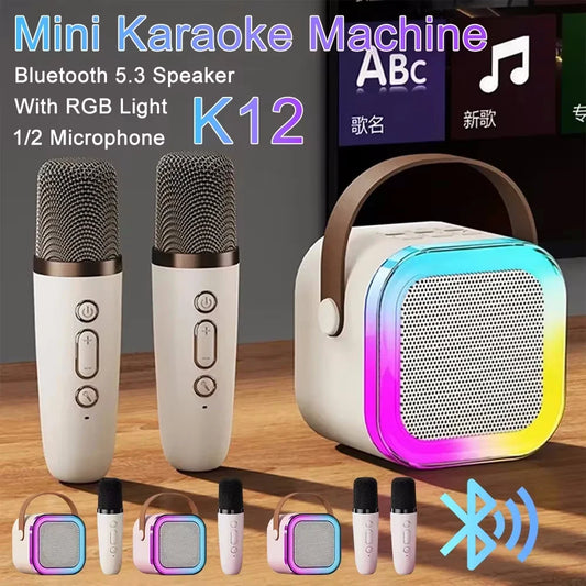 K12 Portable Karaoke Speaker (Bluetooth, Wireless Mic)