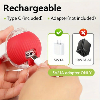 Rechargeable Cat Interactive Ball Toy – Smart Rolling Mouse