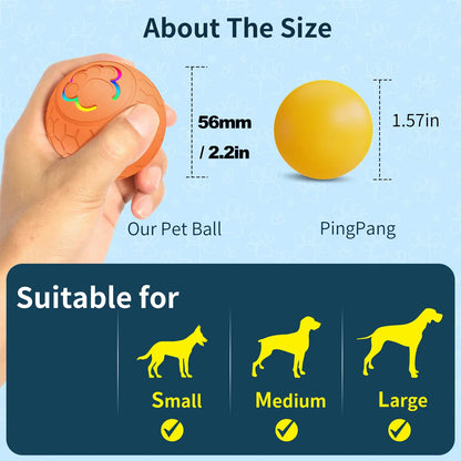 Smart Interactive Pet Toy Ball – USB Rechargeable with Lights