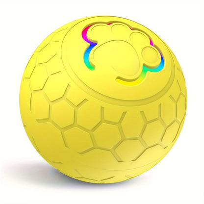 Smart Interactive Pet Toy Ball – USB Rechargeable with Lights