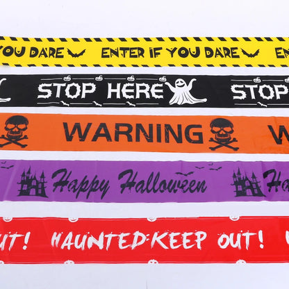 Halloween Skull Warning Tape Prop