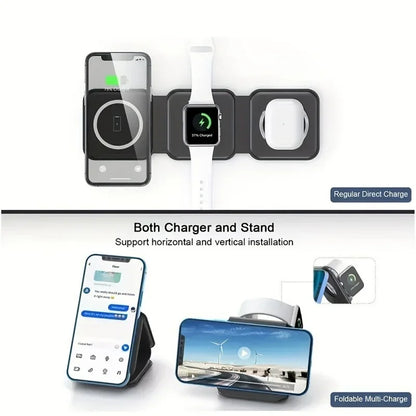 3-in-1 Magnetic Wireless Charger Stand
