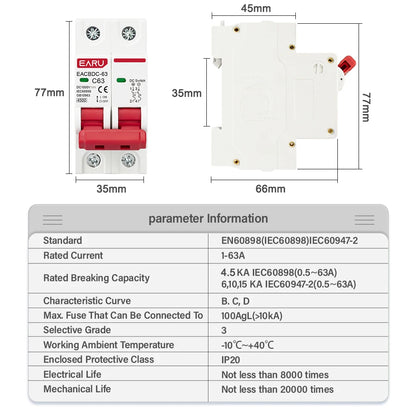 DC 1000V Mini Breaker for Solar Systems